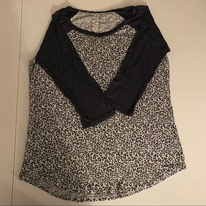 Grey and Black Cheetah Print Maurice’s Top!